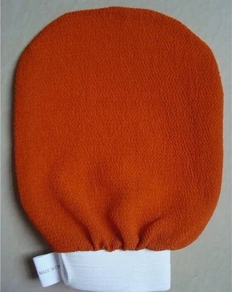 

200 pcs orange kessa glove, turkish hammam scrub mitt,exfoliating scrub mitt bath glove skin towel korea glove lin2172