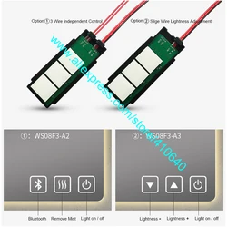 1 Piece THREE KEY LED Mirror Touch Sensor Switch with Brightness Adjustment or Bluetooth-compatible or Anti-fog from Factory