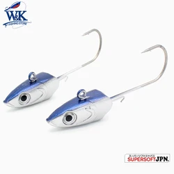 Jig Head 90g 8/0 Jig Hooks for Soft Lure Sayori Shad Hooks 2 pcs/pk Fishing Hooks Colorful JIG Head Hook