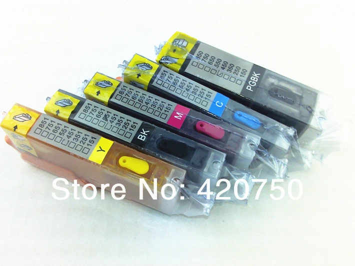 5PK Full ink Refillable Cartridge suit for PGI350 CLI351 ,Suit for canon MG5430 MG5530 MG6330 MG6530 MG7130 iP7230,with ARC chip