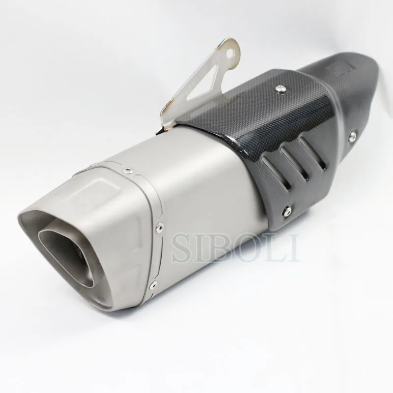 Universal Inlet 51mm Length 465mm Motorcycle Exhaust FOR Kawasaki Muffler Pipe Motorbike Muffler Exhaust Escape AK181