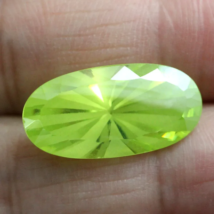 Rarity fruit stone light green oval watermelon tourmaline ornamental stone for rings bracelets mosaic DIY making faceted jewelry