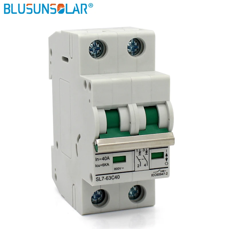 50pcs/lot DC440V/ DC550V 2P In 40A / Icu 6KA MCB Solar energy photovoltaic (pv) solar dc switch dc controller DC Circuit Breaker