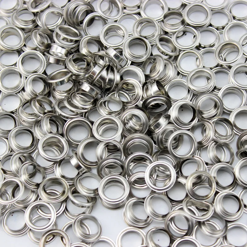 

300set 8MM COPPER Antique Silver eyelets buttons clothes accessory handbag findings