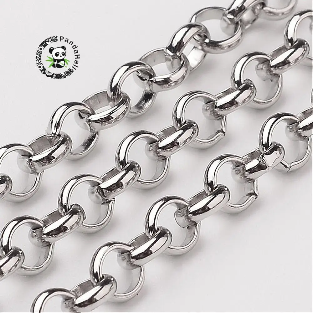 

304 Stainless Steel Cross Rolo Chains For DIY Jewelry Making