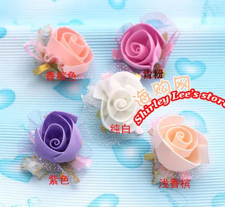 

2013 New Arrival !!! Beautiful Flower Wrist Corsage For Wedding Decoration in 5 different colors