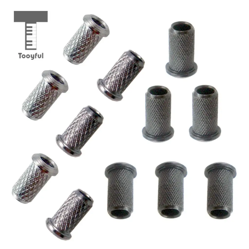 Tooyful 6pcs/set Guitar String Thru Body Ferrules Bushing Set for Electric Guitar Parts Accessories