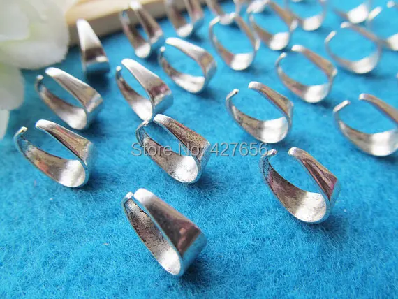 

200pcs 5.35mmx11.40mm Antique Silver tone Bails Beads Connector Pendant Cham Finding,Fit Charm Bracelet Necklace,DIY Accessory