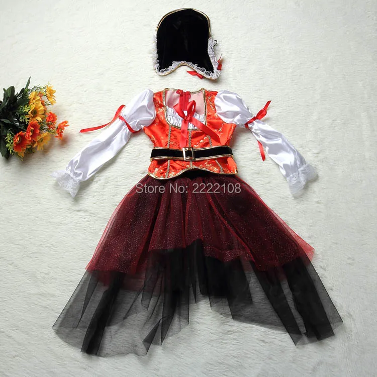 Costume de Cosplay de Capitaine Elis 7.5 pour Fille, Robe de ixde Carnaval d'Halloween, Vêtements pour Enfants, Spectacle de Maternelle, 2021