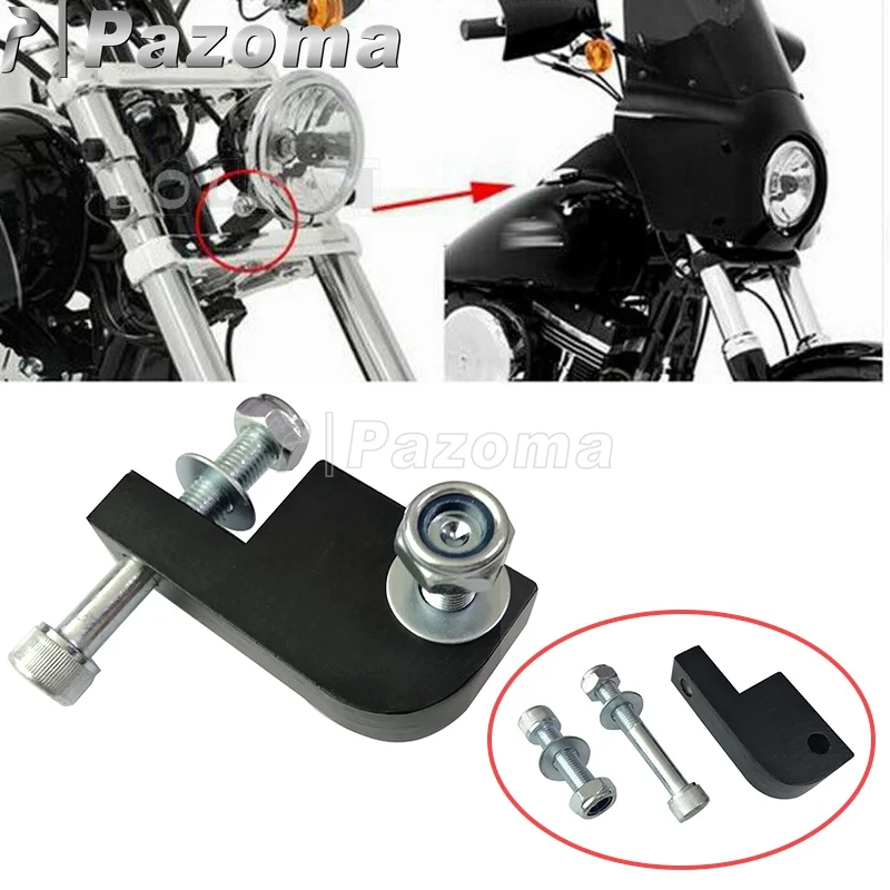 

Headlight Extension Block Relocation Bracket For Harley Sportster Dyna Glide FXDL FXDF FXDB FXDWG 39-49mm Fork Headlamp Fairing