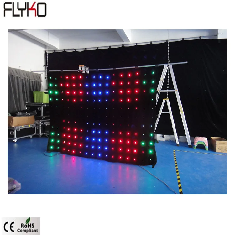 Big commercial facade advertising led curtain wall xxx photos P18cm 2x3m SD/PC control DMX for stage light Disco entertainment