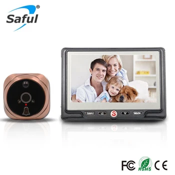 Saful 4.3" LCD Screen Door Camera Magic Eye Video Recording Motion Detection Digital Mini Door Peephole Viewer Saful 4.3" LCD Screen Door Camera Magic Eye Video Recording Motion Detection Digital Mini Door Peephole Viewer