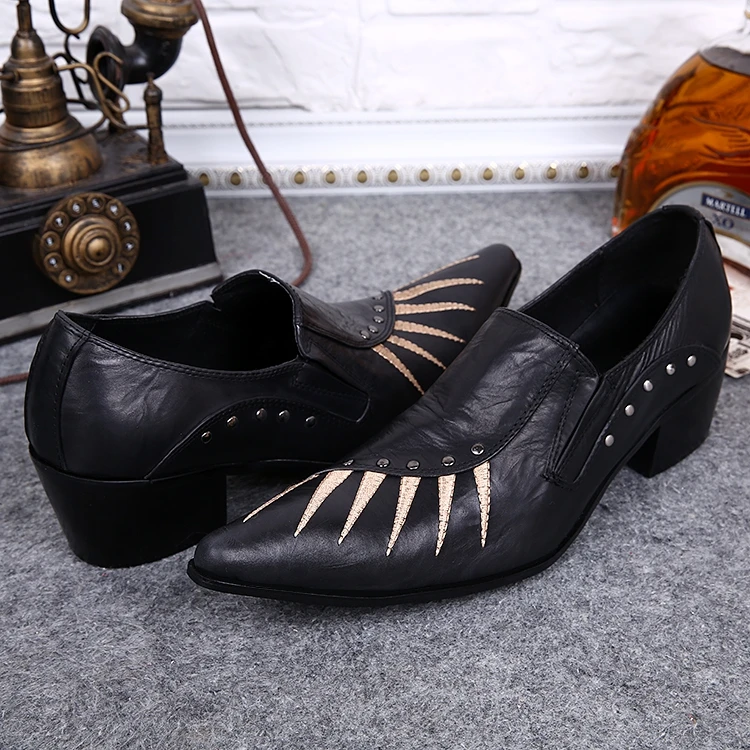 italian mens shoes brands high heels pointy shoes mens formal shoes genuine leather loafers zapatos hombre vestir office shoes