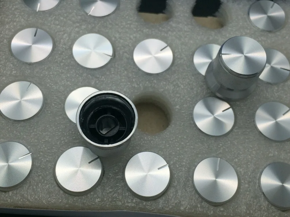 

[VK] 20x17mm 20*17 20*17mm aluminum alloy knob Silver light hat type network type D half shaft hole