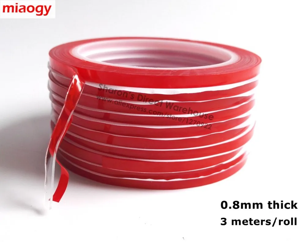 

0.8mm thick, 4mm~100mm width choose, Strong Bond Double Sided Adhesive Clear Foam Acrylic Foam for Seal Joint