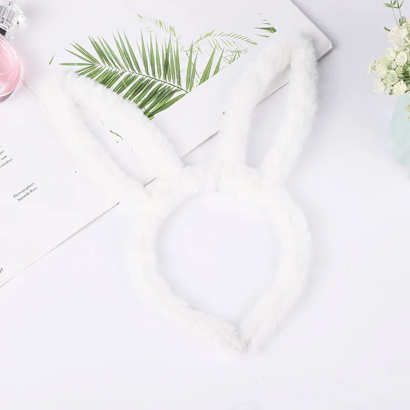 Nowe pluszowe dzieci dziewczyny dla dorosłych Bunny opaska na uszy Fancy Dress kostium wieczór panieński królik ucha opaski do włosów akcesoria nakrycia głowy — zdjęcie 6