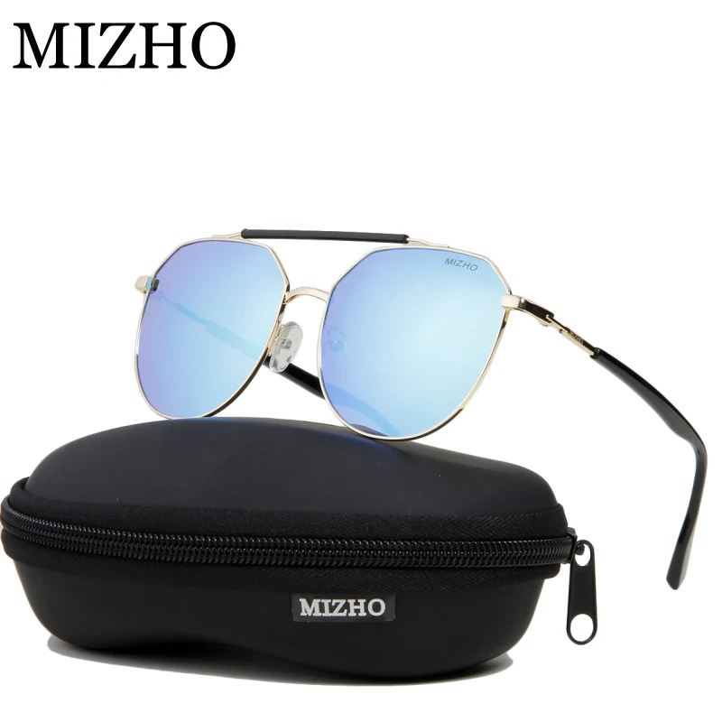 

MIZHO Stainless Steel 19g Light Weight Protable Metal Mens Sunglasses Unisex Polarized Traveling UV400 Eyeglasses Ladies Driving