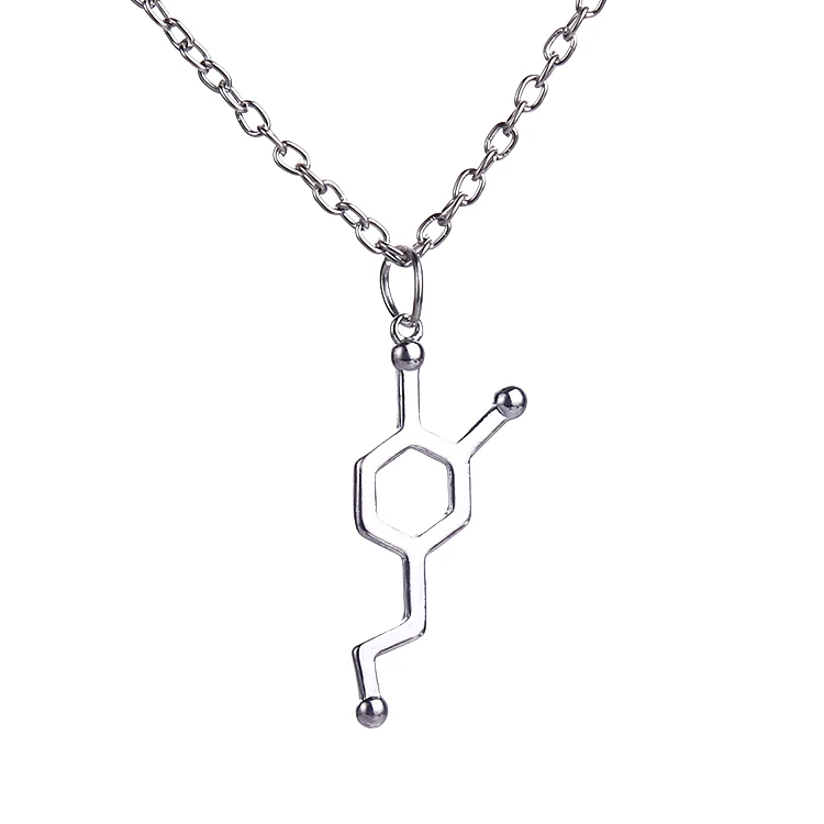 New Arrival Dopamine Of Molecular Science Living Love The Equations Of Chemical Structure Formula For Alloy Necklace