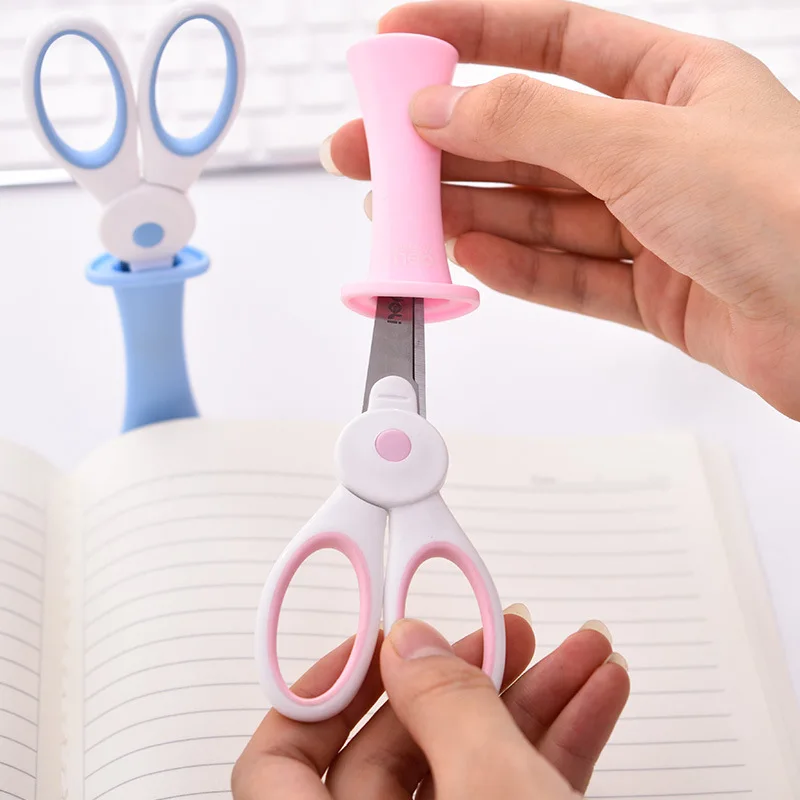 Deli Kawaii Rabbit Stainless Steel Safety Scissors Paper Crafts DIY Cutting Tool Office School Supply Student Stationery Gift