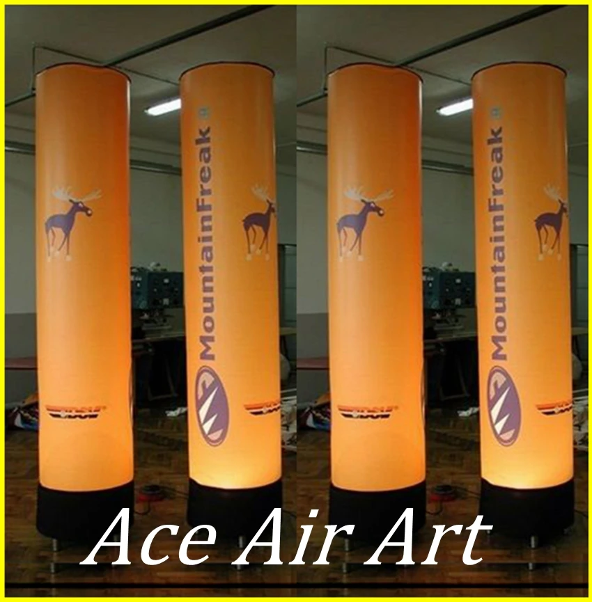 Directly Supply Inflatable Column Pillars Tube Lighting Decoration with Painting by Ace Air Art