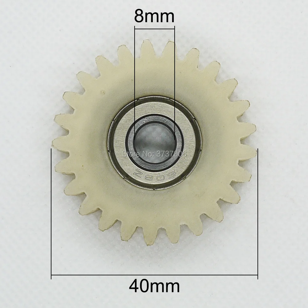 3 uds 25 dientes 40mm PA66 Nylon Ebike 608 rodamiento de bolas bicicleta eléctrica Motor embrague reducir caja de cambios engranajes de plástico