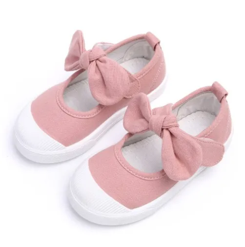 

Fashion Bowknot Comfortable Kids Casual Shoes Sneakers Toddler Girls Princess Shoes Fall 2018 Children Shoes Girls Canvas Shoes