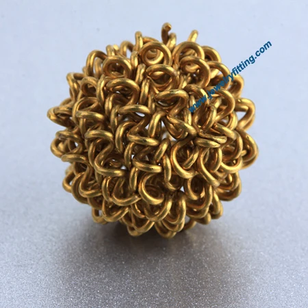 

All kinds of jewelry findings supplier Raw brass color wire tumbleweed beads handmade 15mm