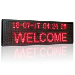 12V 24V 110V-220V 63cm LED Sign Board WiFi Programmable Scrolling Two Lines Shop LED Message Display Board for Car Bus Window