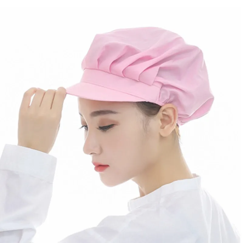 1pcs Men Women Cook Kitchen Chef Elastic Cap Dustproof Uniform Waiter Workshop Resturant Bakery Catering Hat Full Cloth YLM9867