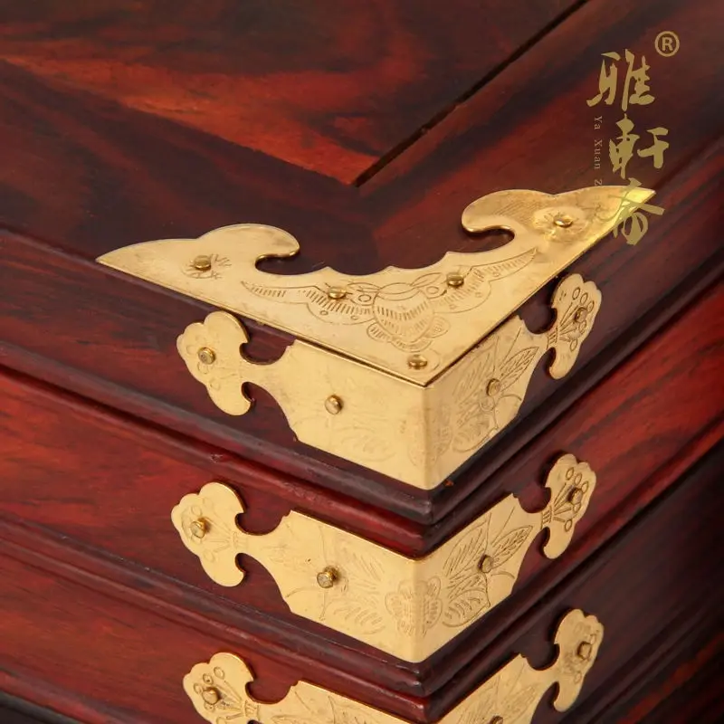 Rosewood crafts red Suanzhimu mahjong mahjong box wood retro creative practical high-end business gifts