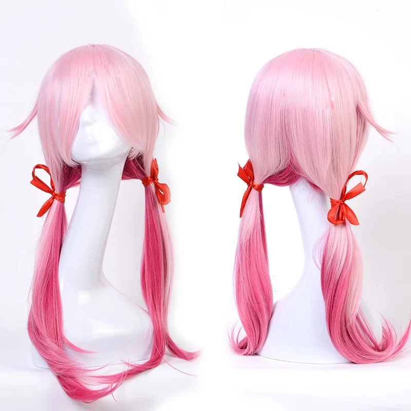 Guilty Crown Cosplay Wig inori yuzuriha Costume Play Woman Adult Wigs Halloween Anime Game Hair +wig cap