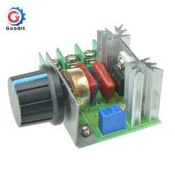 AC 220V 2000W Motor Speed Controller SCR Voltage Regulator Dimming Dimmers Thermostat Motor Controller