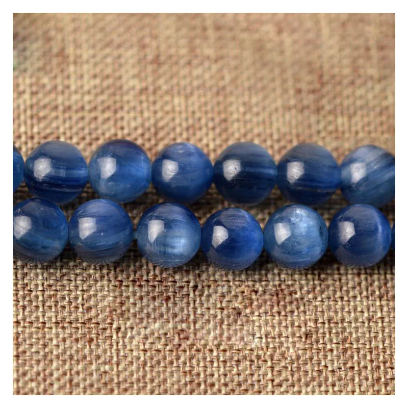 

MADALENA SARARA AAAAA 4mm/5mm/6mm/7mm/8mm Genuinel Natural Blue Crystal Beads Strand 16" For DIY Jewelry Making