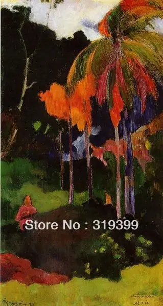 

Paul Gauguin Oil Painting Reproduction on Linen canvas,Mahana maa I by Paul Gauguin,100%handmade,Free Shipping,Museum Quality