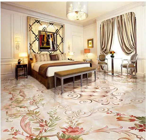 

3d flooring photo wallpaper Marble Medallion wallpapers for living room 3d floor painting wall papers home decor