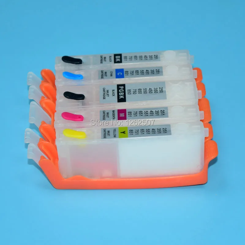 Refillable Ink Cartridge With Arc Chips For Canon PGI-150 CLI-151 PGI-250 CLI-251 350 PGI-450 CLI451 PGI550 551 650 651 750 751