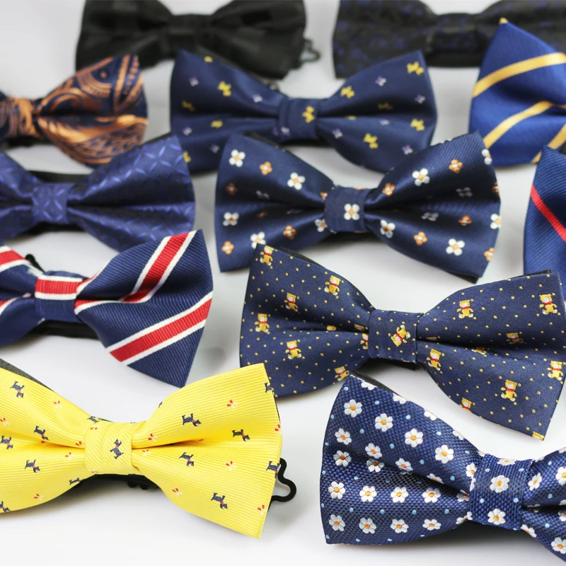 8pcs Set Men Bowtie Polyester Shirts Bow Tie For Men Business Wedding Bowknot Adult Cartoon Bow Ties Vestidos Gravata Borboleta