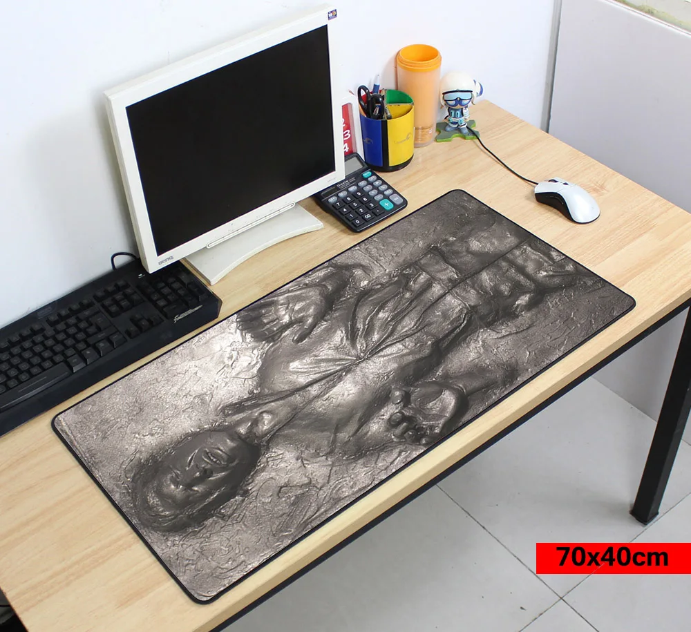 Han Solo in Carbonite Laptop Gaming Mouse Pads Locking Edge Star War Mouse pad Mat for pc Mouse Mice Pad for Game Player