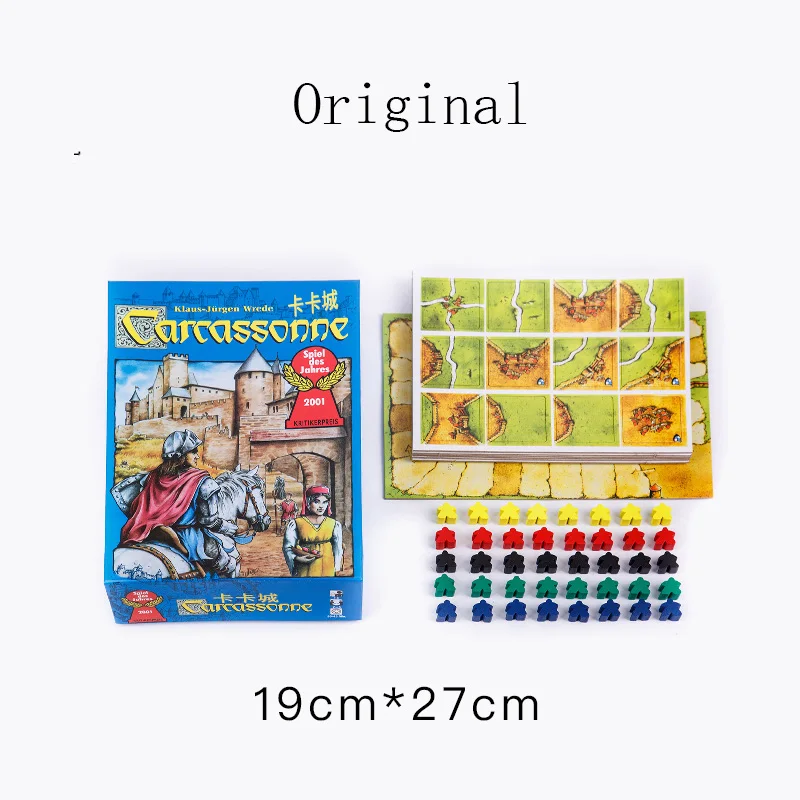 Carcassonne 5 in 1 ,2 in 1 Expand Board Game 2-5 Players For Family/Party/Gift Best Gift Funny Tile-placement Game