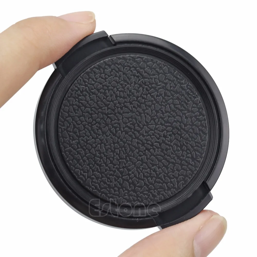 Черная защелкивающаяся передняя крышка объектива для камеры Nikon Canon Pentax Sony SLR DSLR 1 шт. 37/39/40.5/49/52/55/58/82 мм