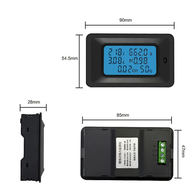 AC 22KW 85~250V 100A Digital Voltage Meters indicator Power Energy Voltmeter Ammeter current Amps Volt wattmeter tester detector