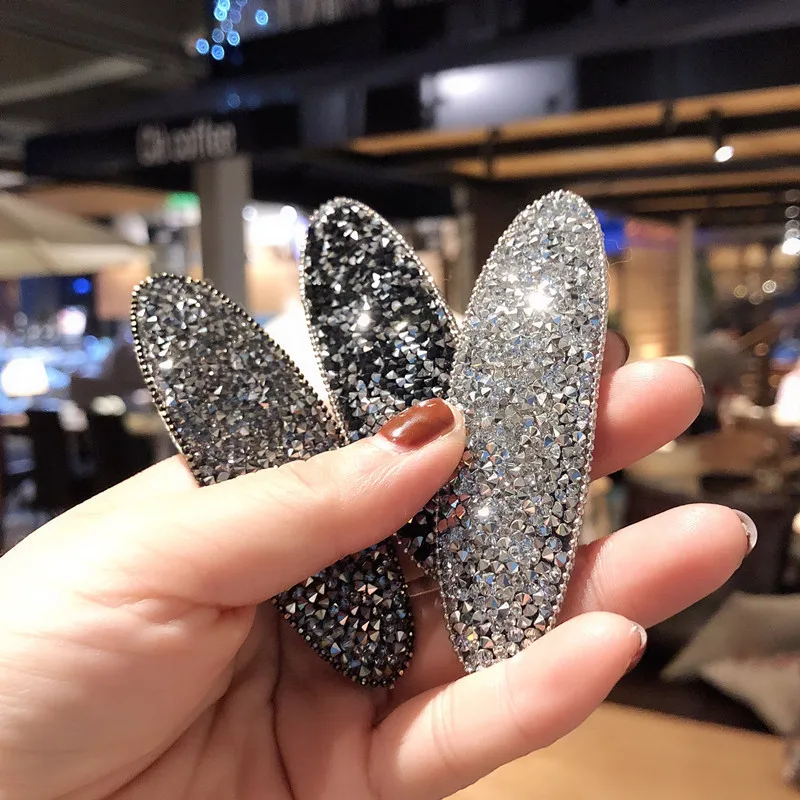 Fashion Shining Full rhinestone temperament  hairpin side clip Accessories For Women Girls Hairgrip Hair Headwear