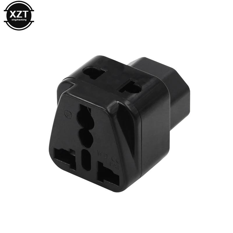 Steker Konversi Khusus AU/AS/Inggris/UE Perempuan Universal 2 In 1 IEC 320 C14 Adaptor Daya PDU/UPS C13 Jantan Ke C13