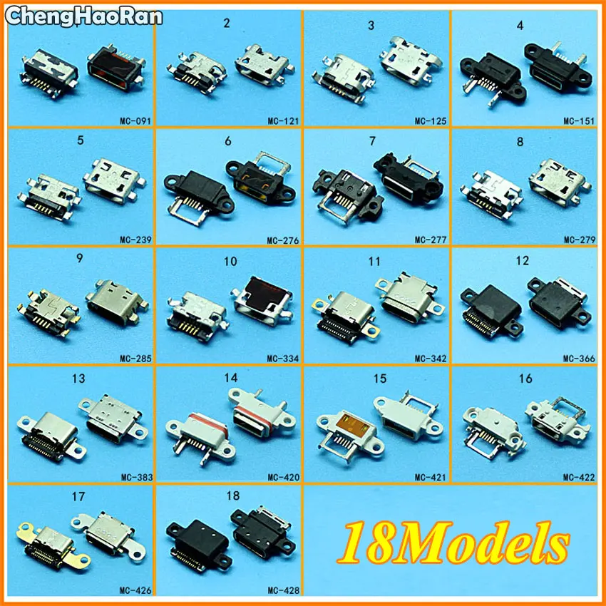 ChengHaoRan Micro USB Jack Connector Port For Xiaomi 2A 2S 3 4 4C 4S 5 5S 5 Mix Max 5 5sPlus Redmi 1S 2 3 3S Note 3G 4G 2 3 4