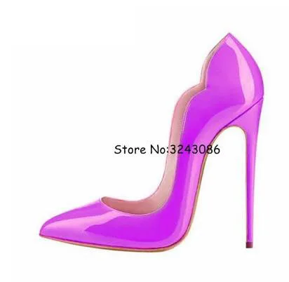 Classical Patent Leather Pointed Toe Lady High Heels Shoes Fashion 12/10cm Thin Heel Female Office Dress Shoes Stiletto Pumps