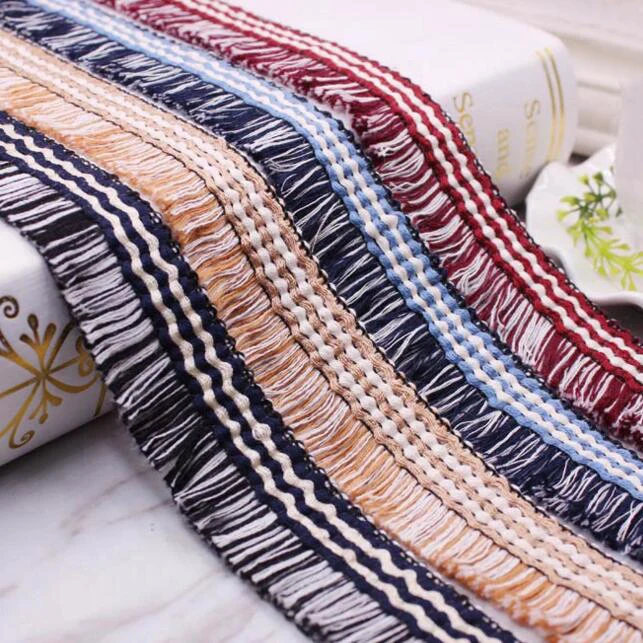 

45yards Korean Small Fragrance Tassel Lace Trim Fabric Fringe Braid Ribbon DIY Clothing Sleeve Home Textile Hat Accessories