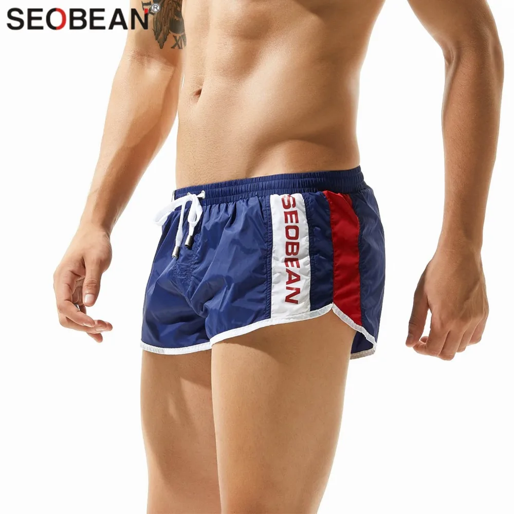 SEOBEAN Shorts Men\'s Beach Shorts Quick Dry Nylon Fabrics Men Board Shorts Homme Casual Style Loose Joggers Shorts