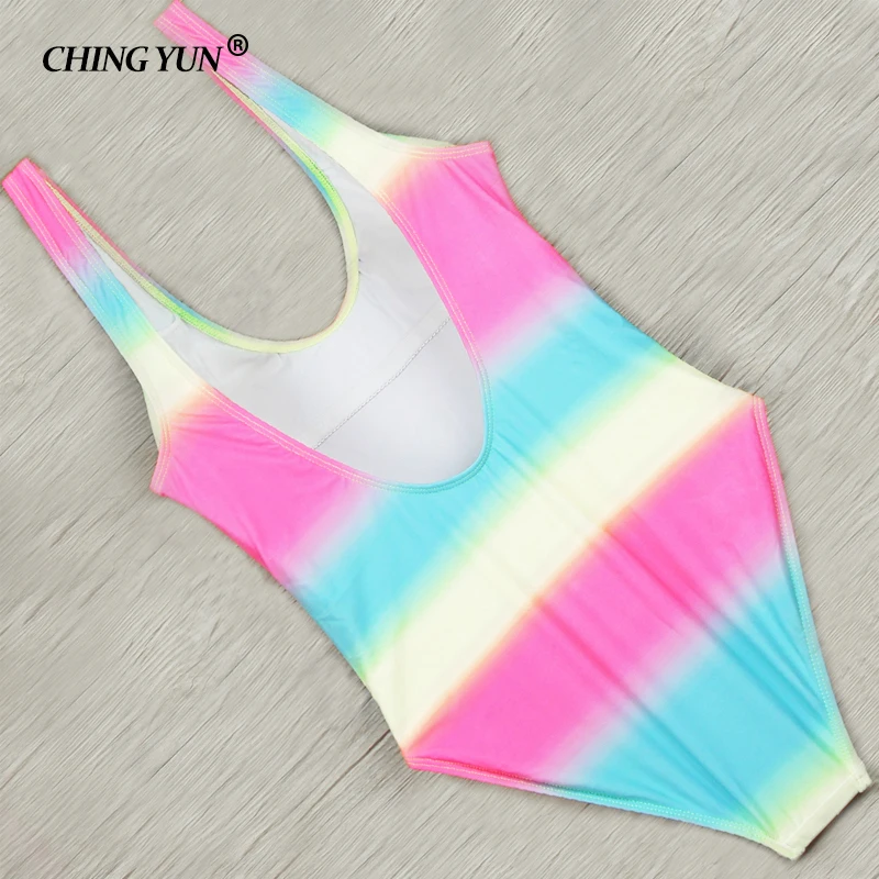 CHING YUN 2019 Neue Sport Sexy Bademode Frauen Badeanzug Weiche Tasse Mesh Solide Patchwork Streifen Schwimmen Anzug U-Förmigen zurück Badeanzug