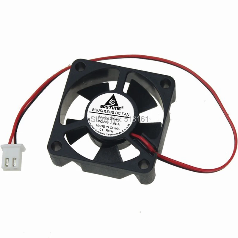 10Pcs Gdstime 24V 2Pin 3.5cm 35mm 35x35x10mm Mini Brushless DC Cooling Cooler Heatsink Fan