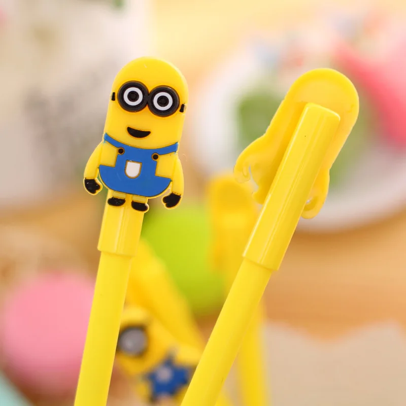 36 Pcs Creative Cartoon Yellow Baby Gel Pen 0.38mm Black Student Stationery School Pens Office Supplies Wholesale